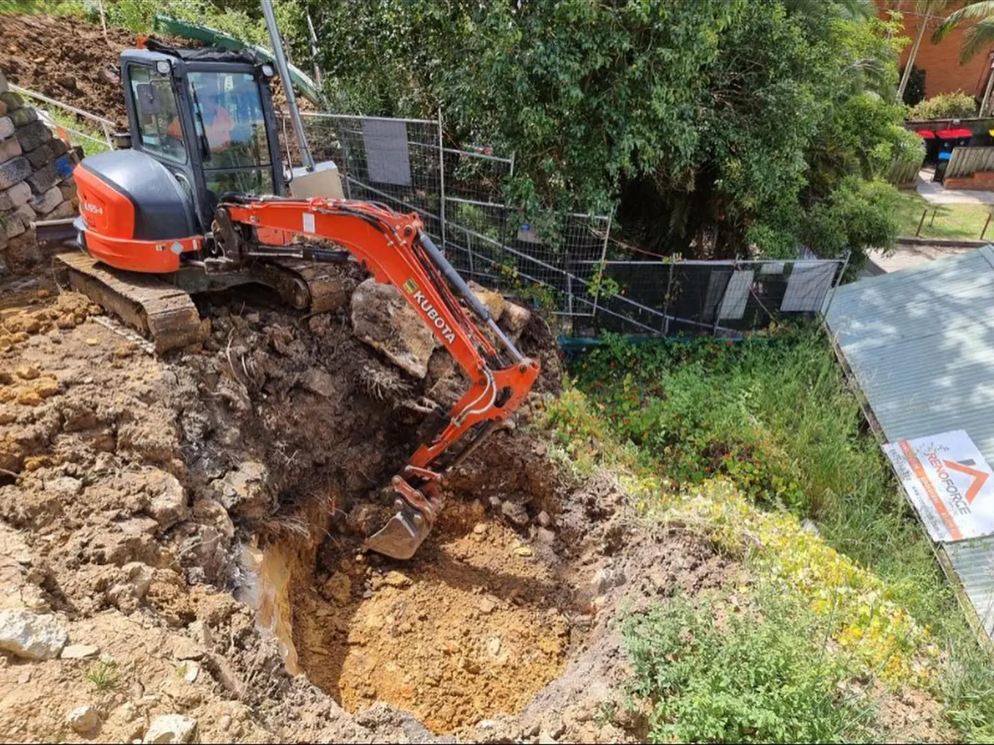 Excavation for the Collaroy construction project