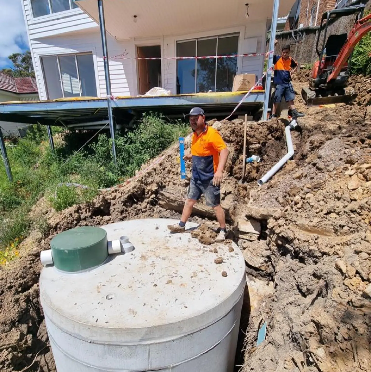 Stormwater detention tank installation at the Collaroy project